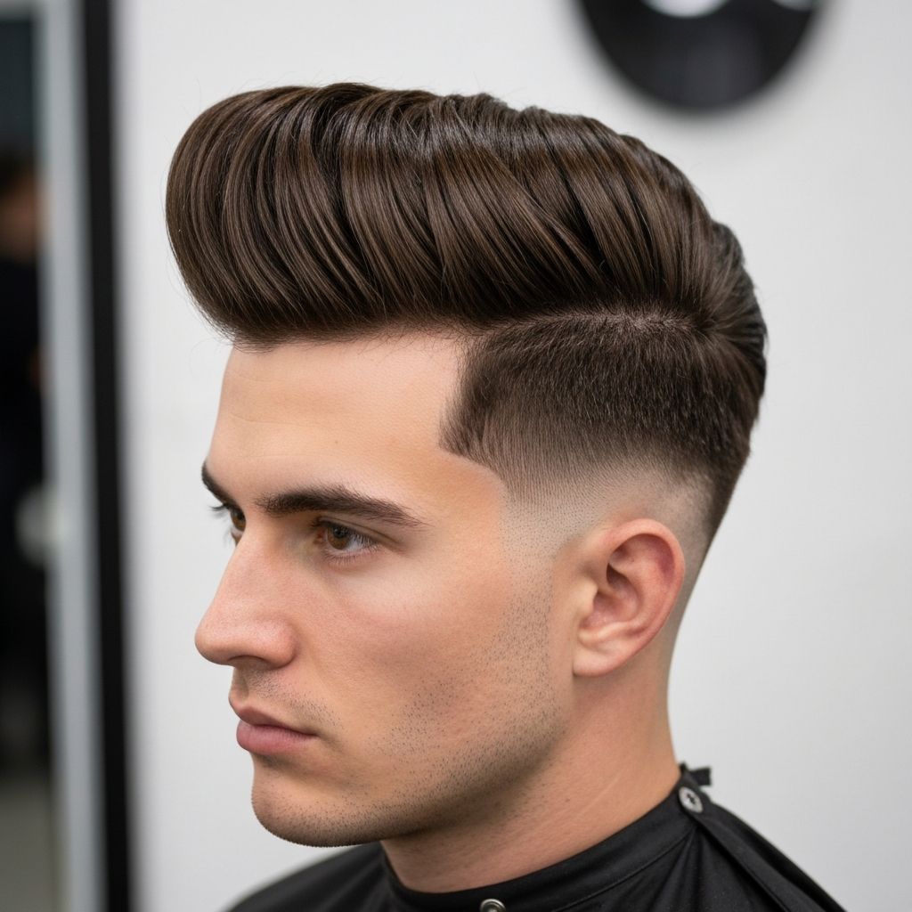 Corte clássico pompadour